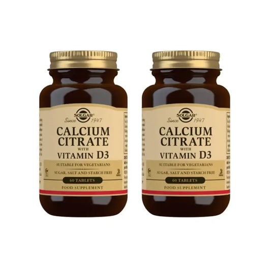 Solgar Calciumcitrat mit Vitamin D, 2X60 Tabletten