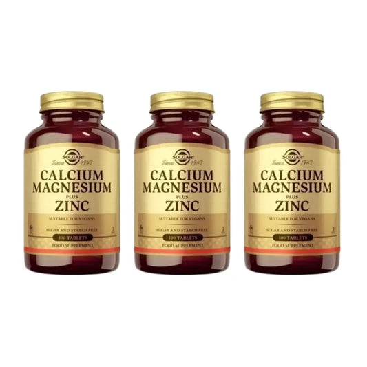 Solgar Calcium/Magnesium + Zinc Pack 3 x 100 vegetarian tablets