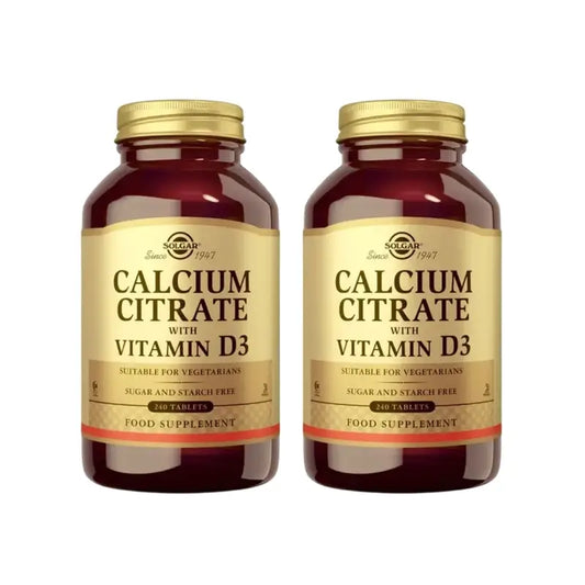 Solgar Calciumcitrat mit Vitamin D, 2X240 Tabletten