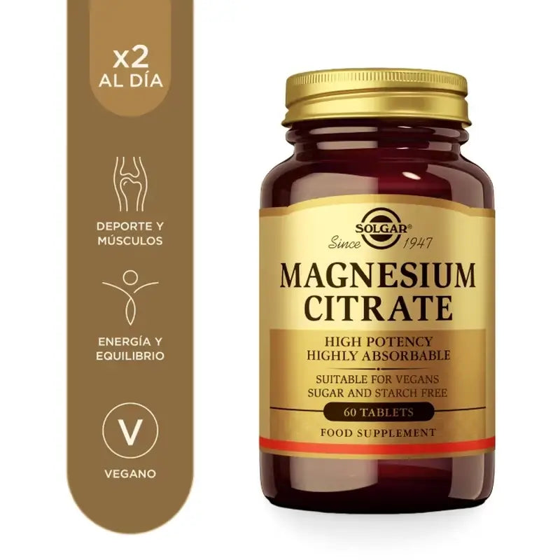 Solgar Magnesiumcitrat, 2x120 Tabletten