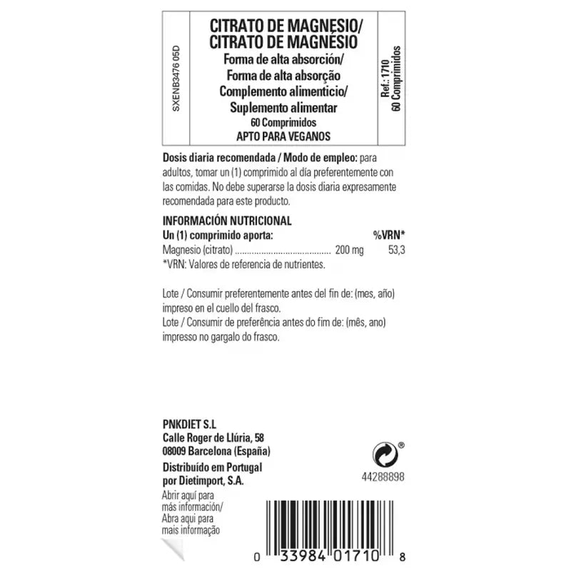 Solgar Magnesiumcitrat, 2x120 Tabletten