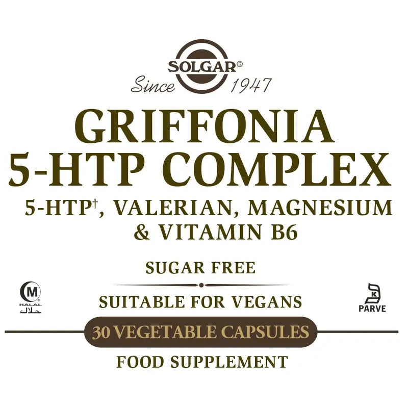Solgar Griffonia 5 HTP-Komplex, 30 Kapseln