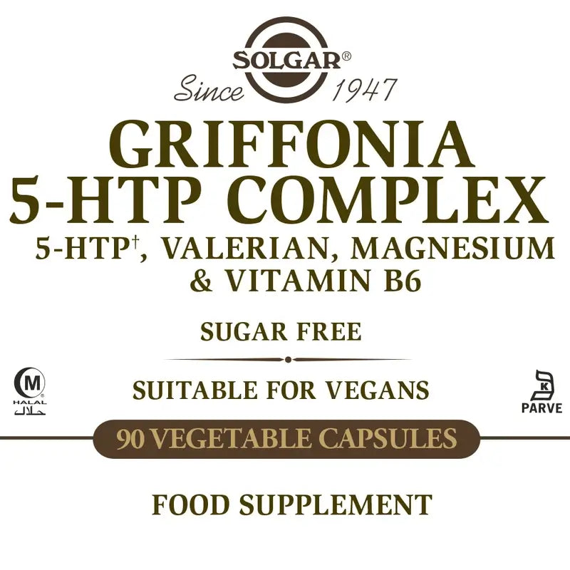 Solgar Griffonia 5 HTP-Komplex, 90 Kapseln
