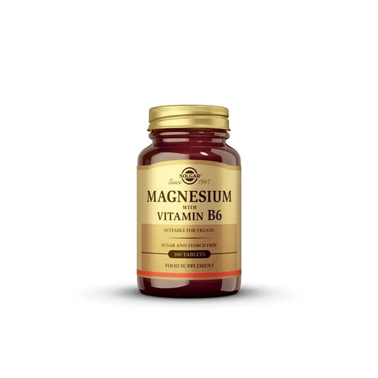 Solgar Magnesium + Vitamin B6, 100 Tablets