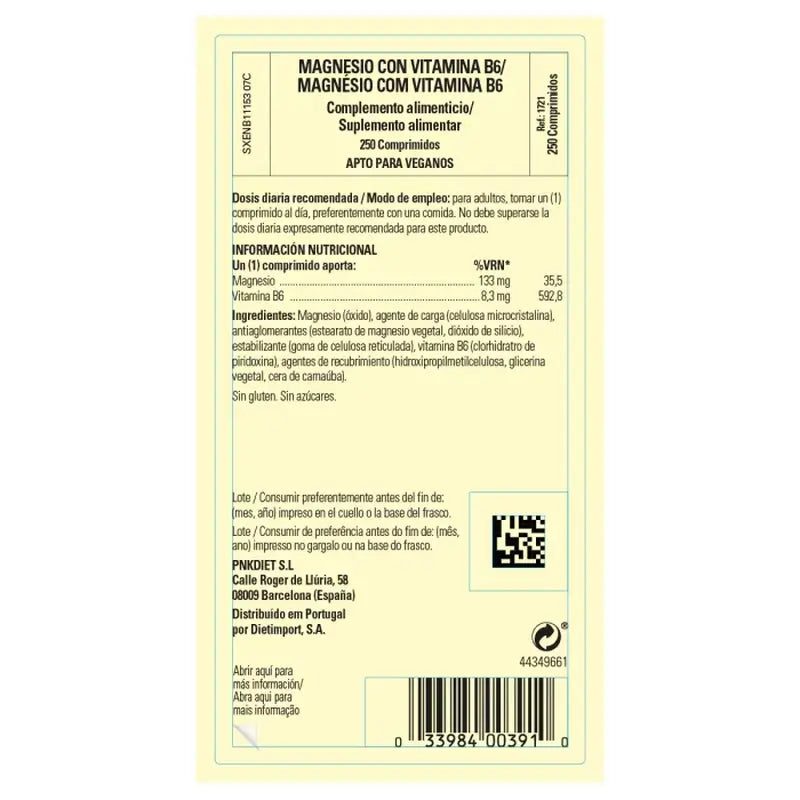 Solgar Magnesium mit Vitamin B6, 250 Tabletten