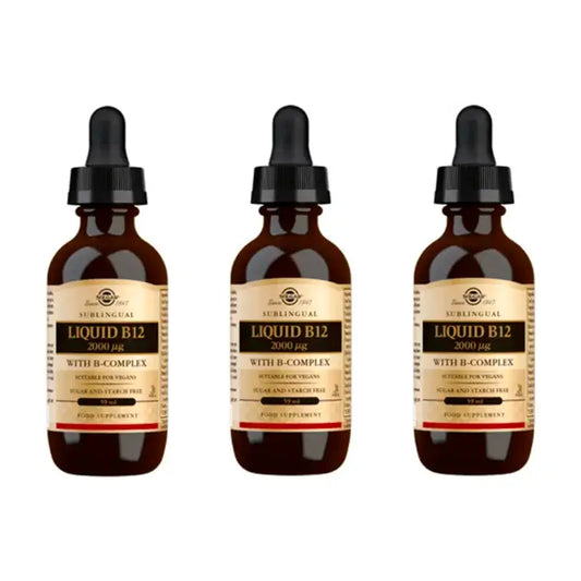 Solgar Vitamin B12 flüssig mit BComplex Packung 3 x 59 ml