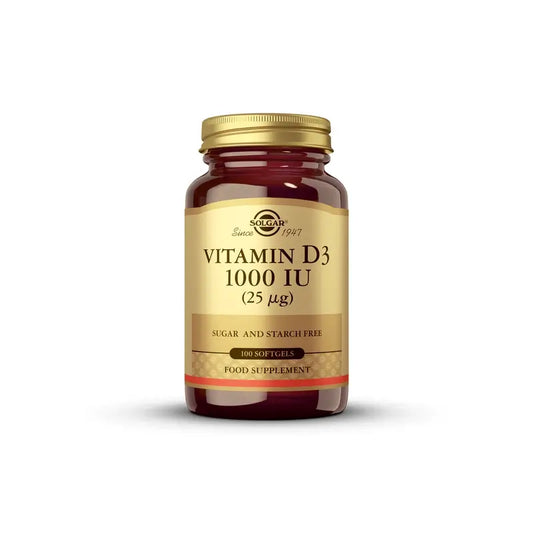 Solgar Vitamin D3 1000 IU, 100 softgels
