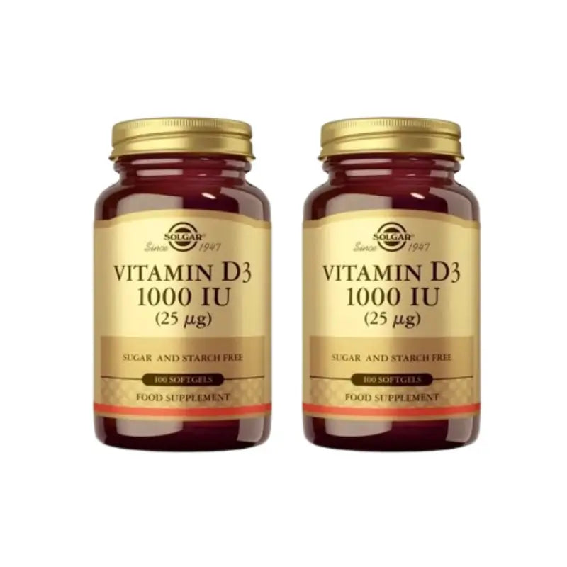 Solgar Vitamin D3 1000Ui, 2X100 Kapseln