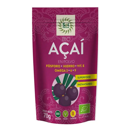 Solnatural Acai Powder Bio , 70 gr