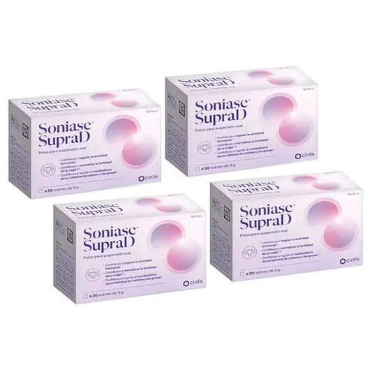 Soniase Supra D, Packung 4 x 30 Sachets x 5 Gramm