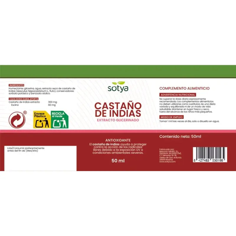 Sotya Rosskastanien-Glycerin-Extrakt, 50 ml