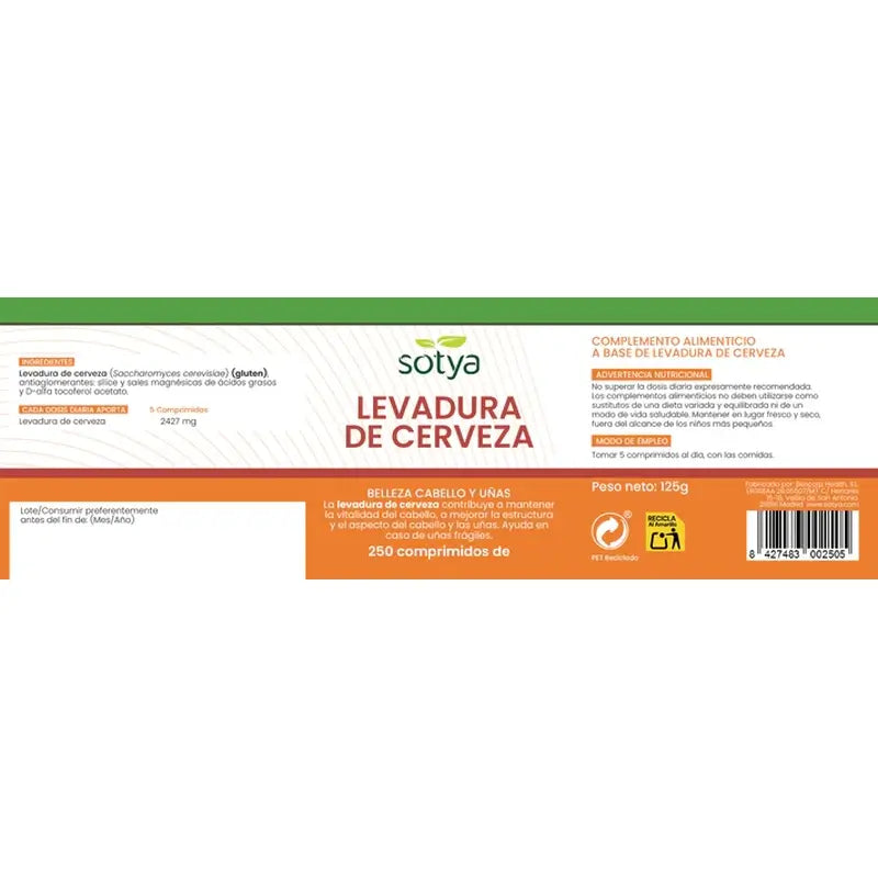 Sotya Bierhefe 500 Mg, 250 Tabletten