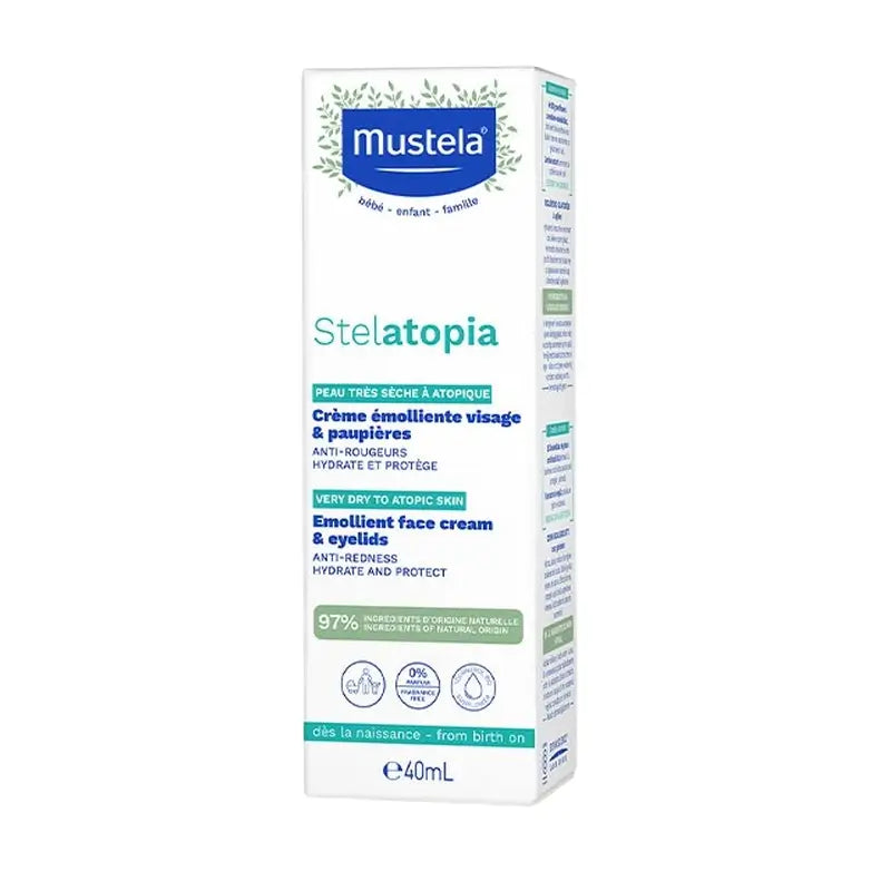 Mustela Stelatopia Emollient Gesichtscreme, 40 ml