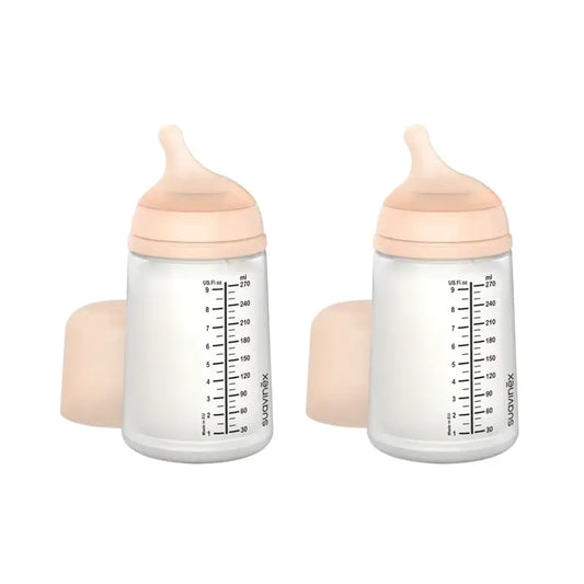 Suavinex Anti-Kolik-Flasche Zero Zero 270 Ml, Medium Flow (M), +3 Monate, Fair, 2 Stück