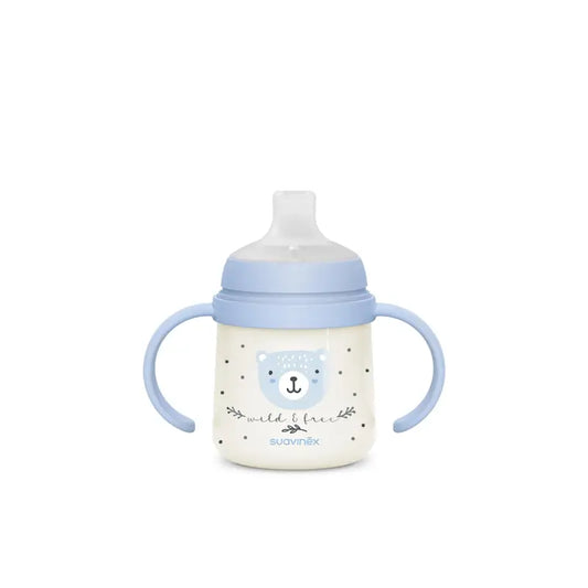 Suavinex Nachtflasche Night & Day +6 Monate Wild&Free Blau, 150 ml