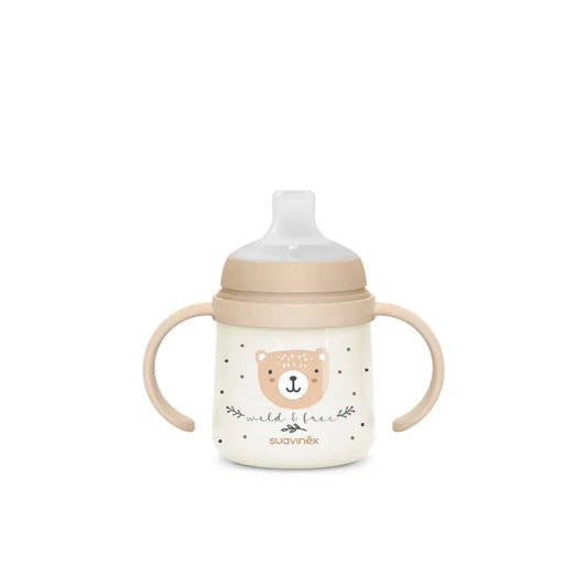 Suavinex Nachtflasche Night & Day +6 Monate Wild&Free Beige, 150 ml