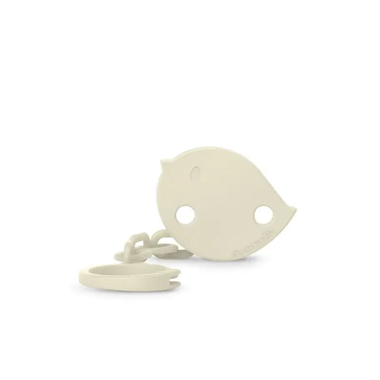 Suavinex Brosche Clip Schnuller Halter +0 Monate Vögelchen Beige
