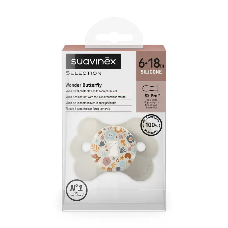 Suavinex Schnuller Sx Pro 6/18 Monate, Wonderland Beige