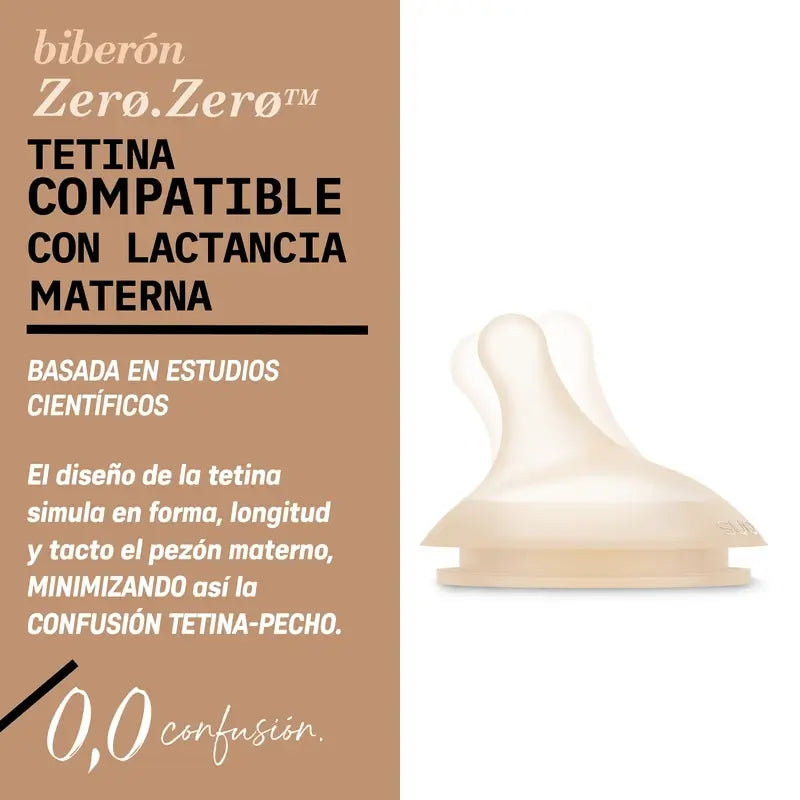 Suavinex Pack 2 Sauger Zero Zero, Dense Flow (L), +6 Monate, Fair