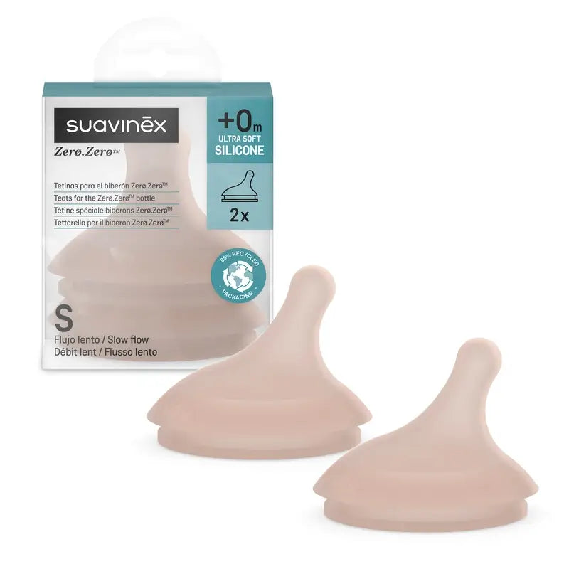 Suavinex Pack 2 Sauger Zero Zero Slow Flow (S), +0 Monate, Deep