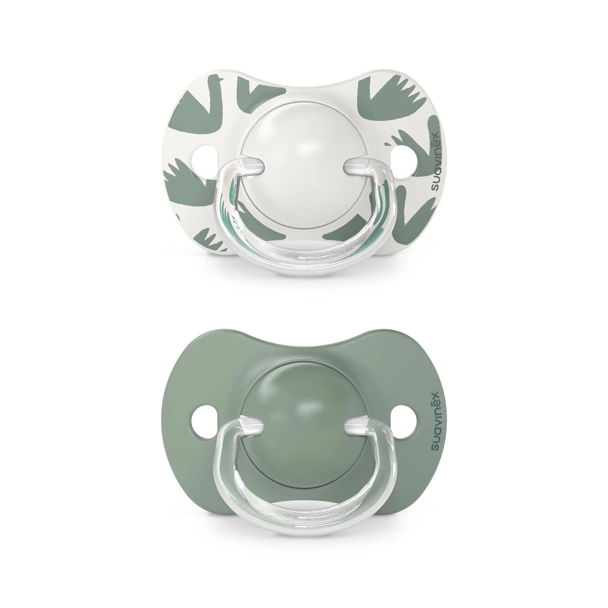 Suavinex Pack Pacifiers Green With Physiological Silicone Teat Sx Pro, 6-18 Months, 2 units