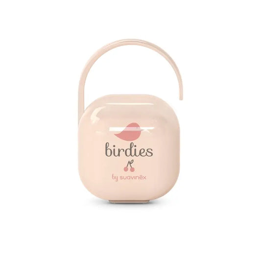 Suavinex Schnuller Halter +0 Monate Vögelchen Rosa