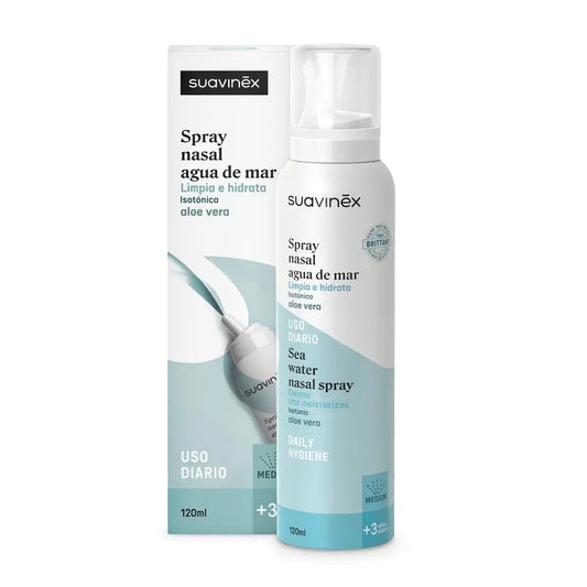 Suavinex Isotonisches Nasenspray für Kinder, +3 Jahre, tägliche Hygiene, 120 ml