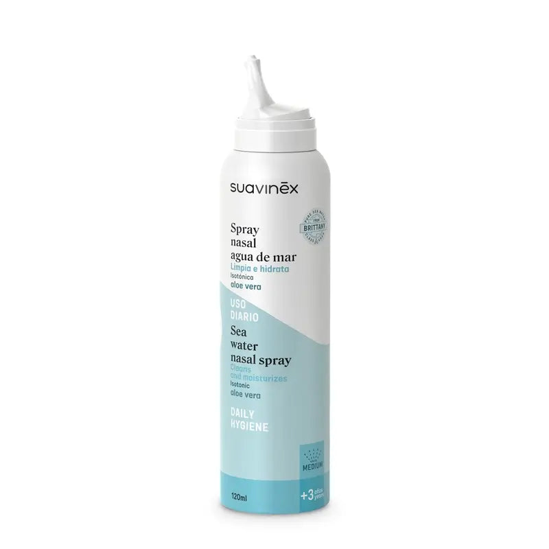 Suavinex Isotonisches Nasenspray für Kinder, +3 Jahre, tägliche Hygiene, 120 ml