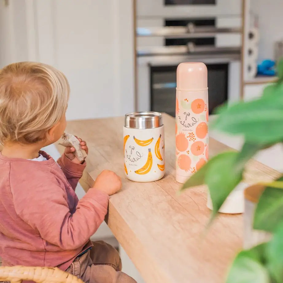 Suavinex Flüssigkeits-Thermoskanne für Baby. Thermoskanne aus Edelstahl. Für heiße und kalte Getränke. 500 ml. Koralle