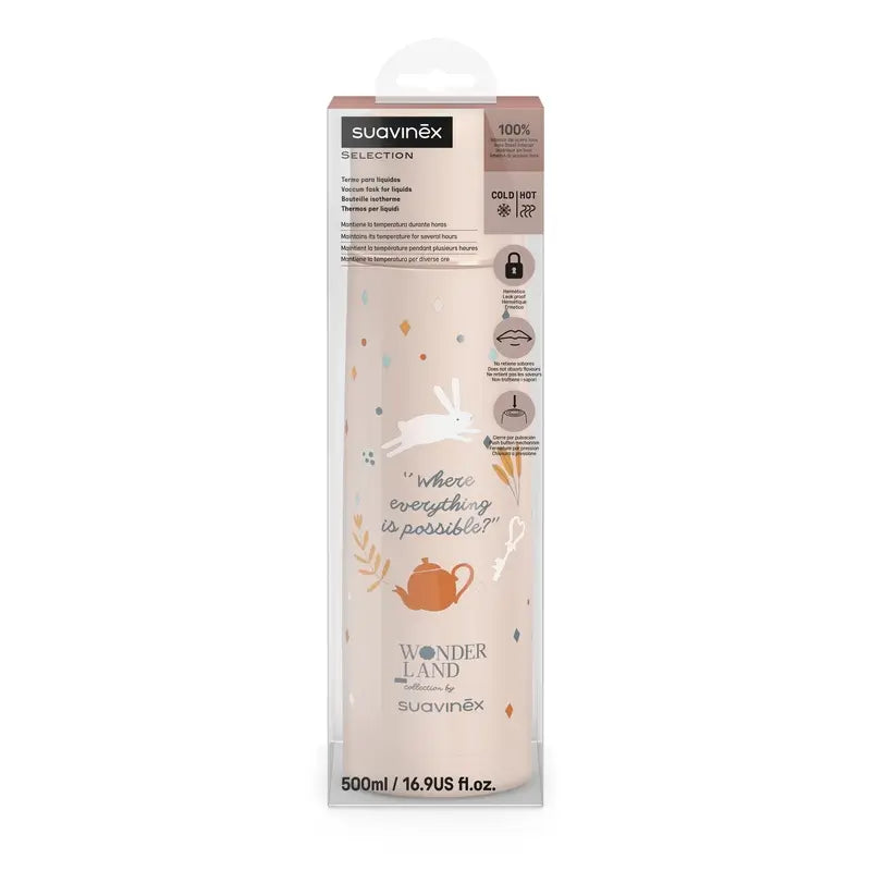 Suavinex Flüssig-Thermoskanne 500 ml, Wonderland Pink