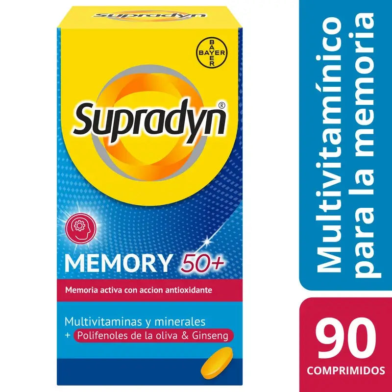 Supradyn Memory 50+ Vitamine, Mineralien und Energie mit Ginseng, 90 Tabletten