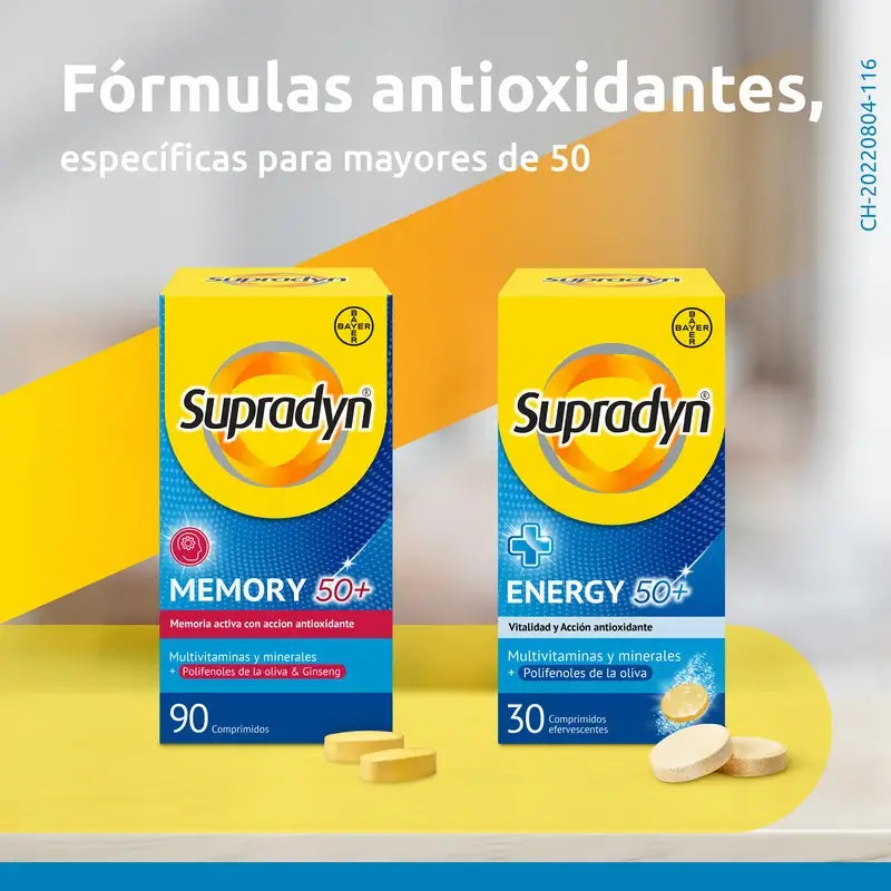 Supradyn Memory 50+ Vitamine, Mineralien und Energie mit Ginseng, 90 Tabletten