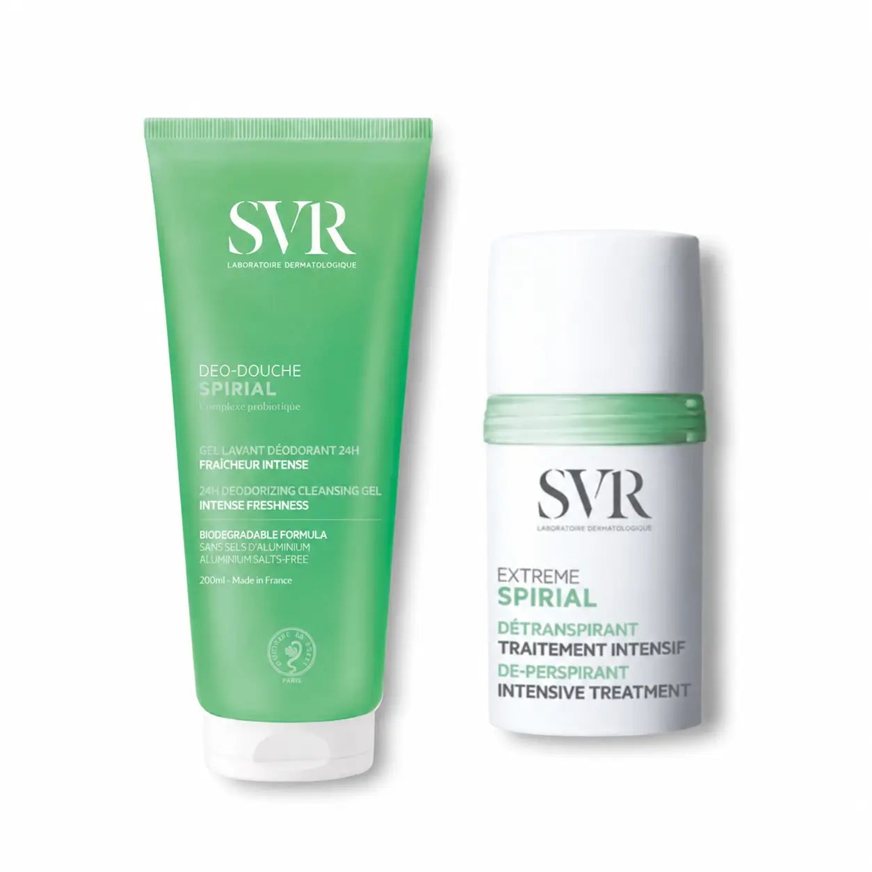 Svr Pack Spirial Deodorant Duschgel 200 Ml + Spirial Extreme Deodorant 20 Ml