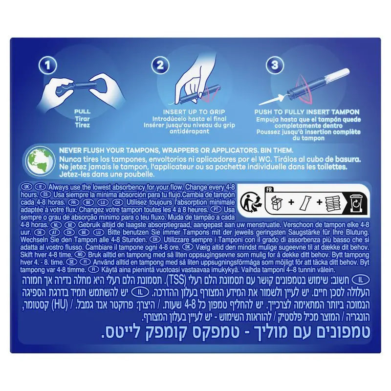 Tampax Compak Lites Tampons mit Applikator, 24 Stück