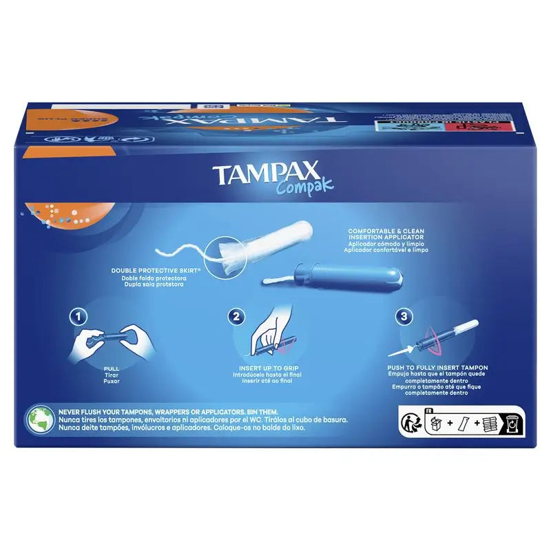 Tampax Compak Super Plus Tampons mit Applikator, 26 Stück