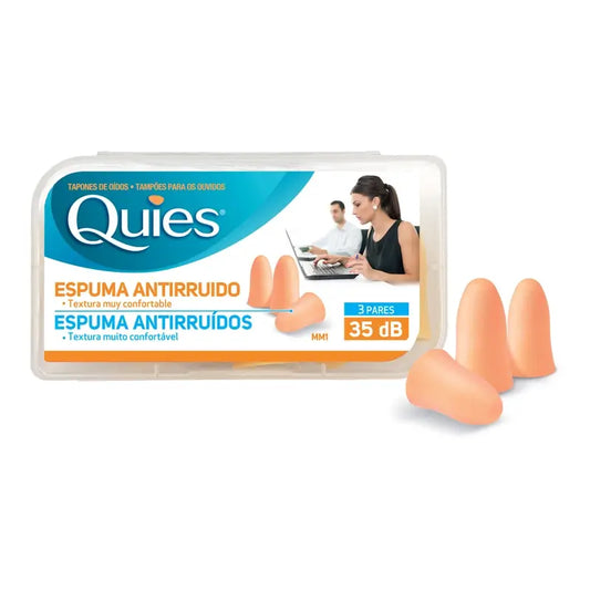 QUIES GUMMI OHRSTÖPSEL FLEISCHFARBEN 3 PAAR