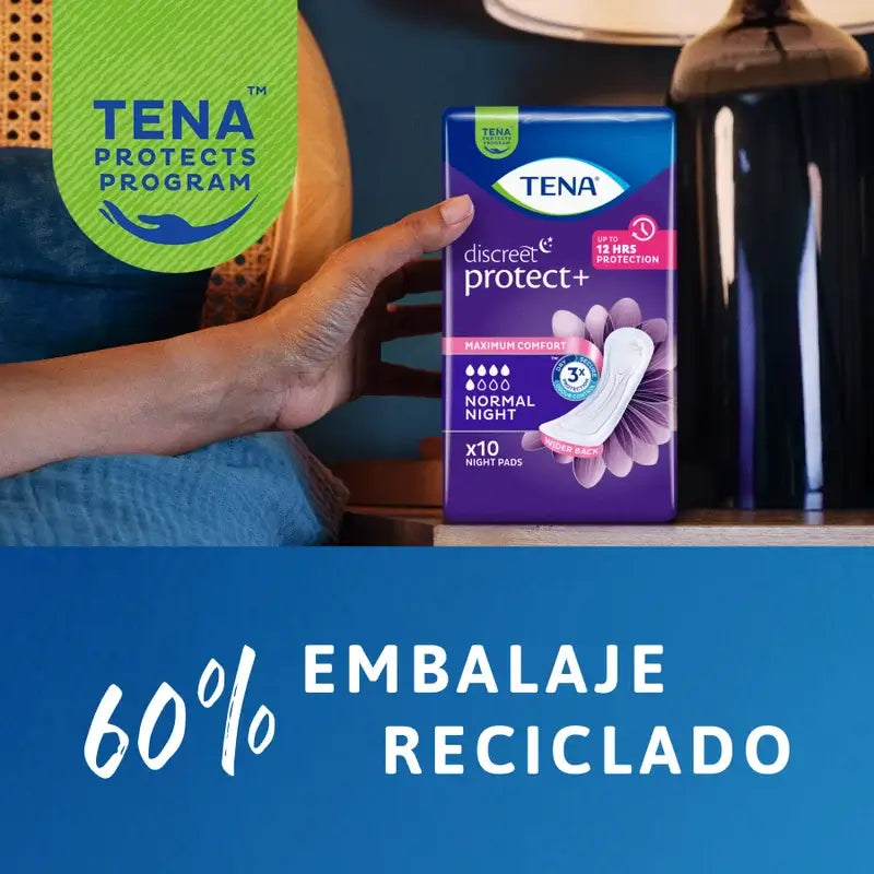 Tena Discreet Normal Night, 10 Stück