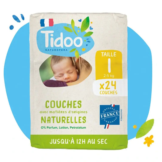 Tidoo Windeln Größe 1 2/5 Kg Eco , 24 Stück