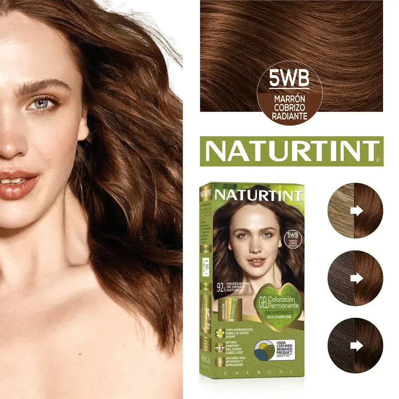 Naturtint Permanente Färbung Ammoniakfreie Haarfarbe 5Wb - Strahlendes Kupferbraun