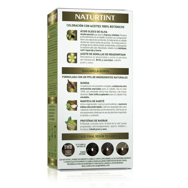 Naturtint Permanente Färbung Ammoniakfreie Haarfarbe 5Wb - Strahlendes Kupferbraun