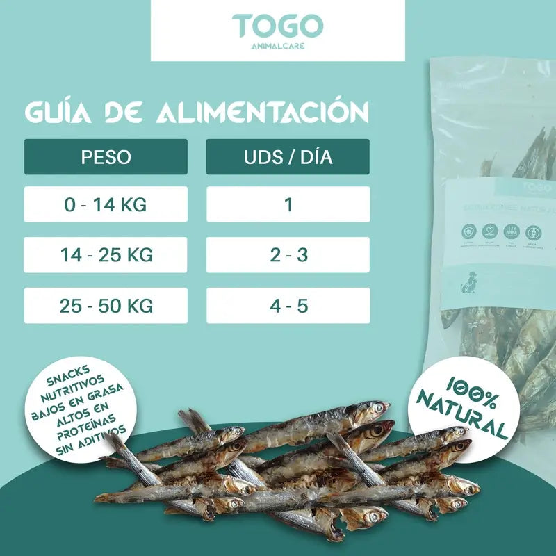 Togo Snack Natürliche getrocknete Sardellen, 1 Stk.