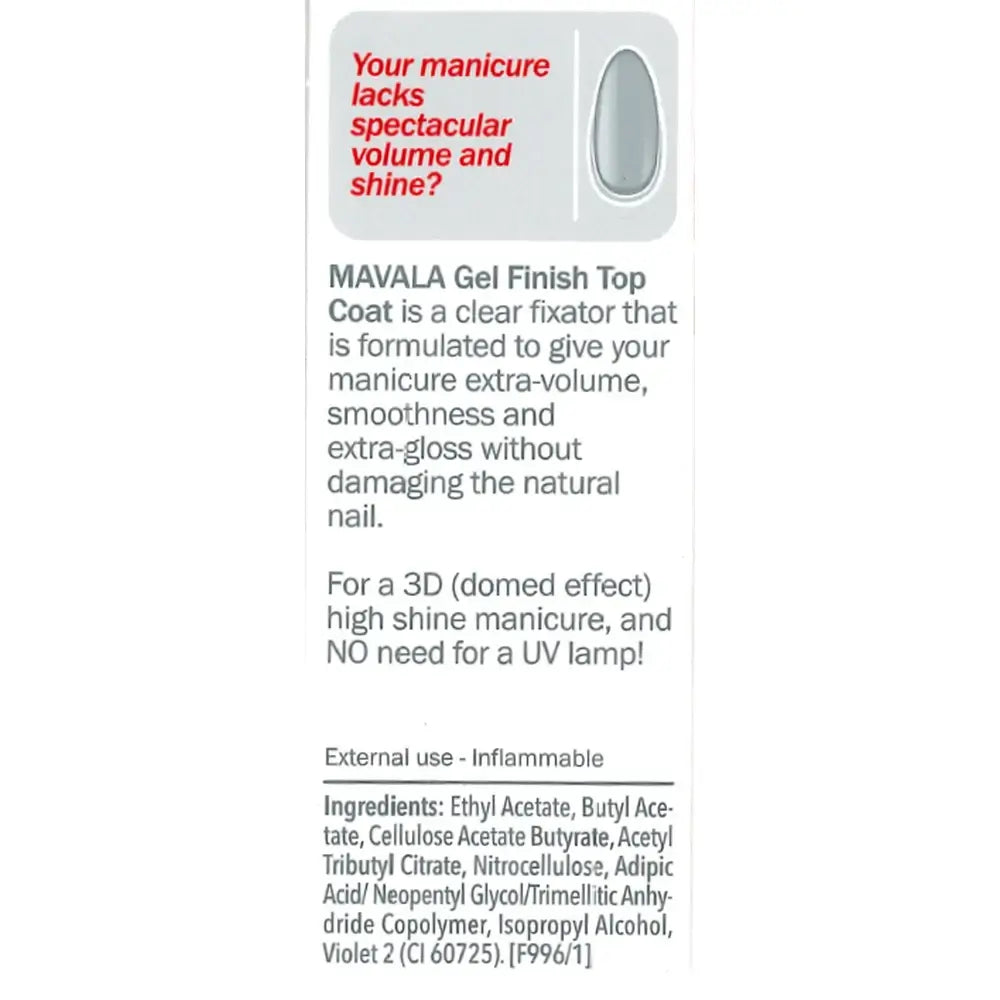 Mavala Top Coat Gel-Effekt 10 ml
