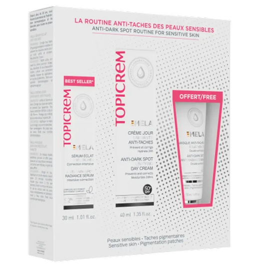 Topicrem Mela Serum Box 30 Ml + Tagescreme 40 Ml + Maske 50 Ml
