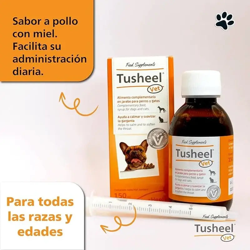 Heel Tusheel Veterinary Hustensirup Hunde und Katzen 150 ml