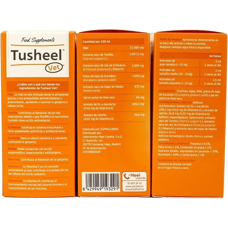 Heel Tusheel Veterinary Hustensirup Hunde und Katzen 150 ml