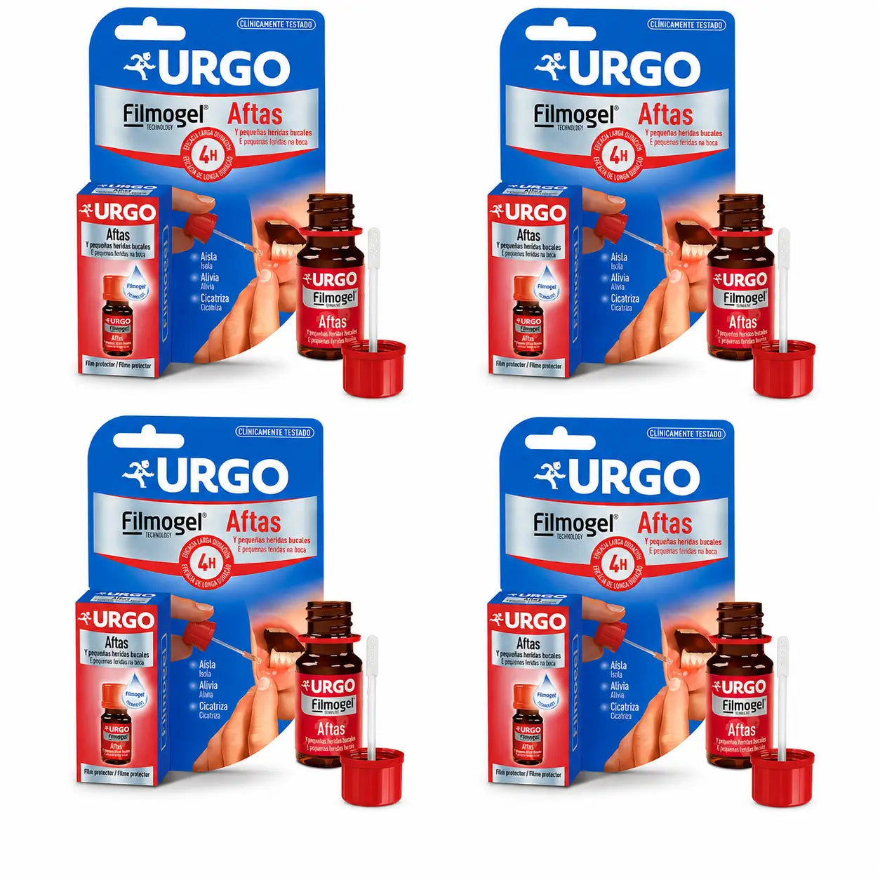 Urgo Aftas Filmogel, 6-ml-Flasche, 4er-Pack