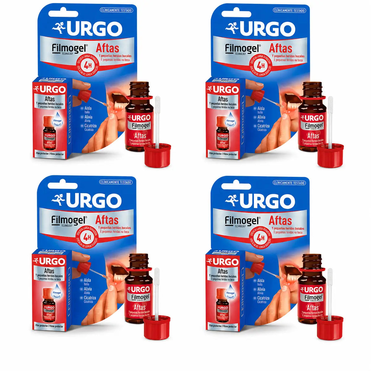 Urgo Aftas Filmogel, 6-ml-Flasche, 4er-Pack