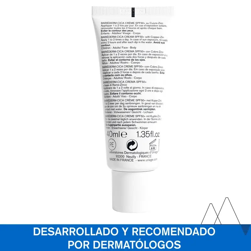 Uriage Bariéderm Cica Creme SPF 50+ 40 ml