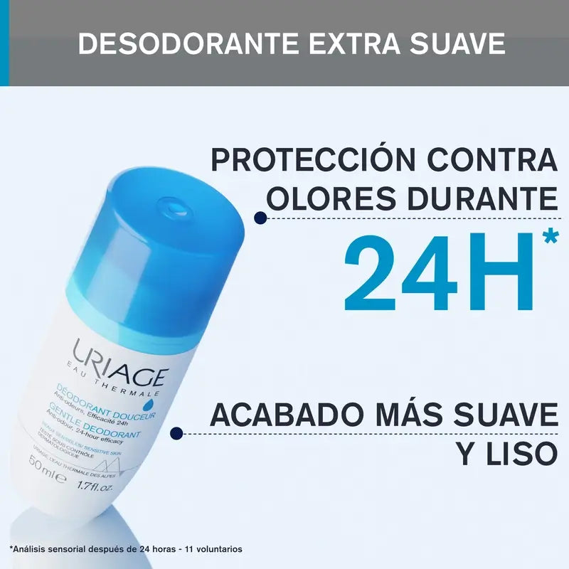 Uriage Sanftes Deodorant 50Ml Empfindliche Haut 24H