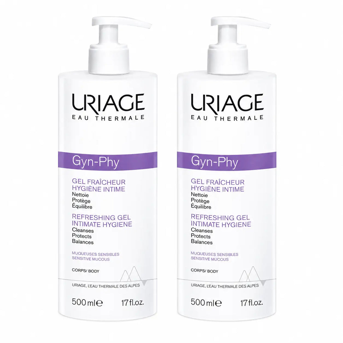 Uriage Gynphy Intimgel, 500 ml, 2er-Pack
